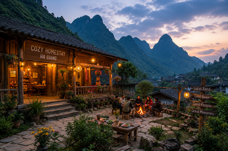 Cozy local homestay on the Ha Giang Loop
