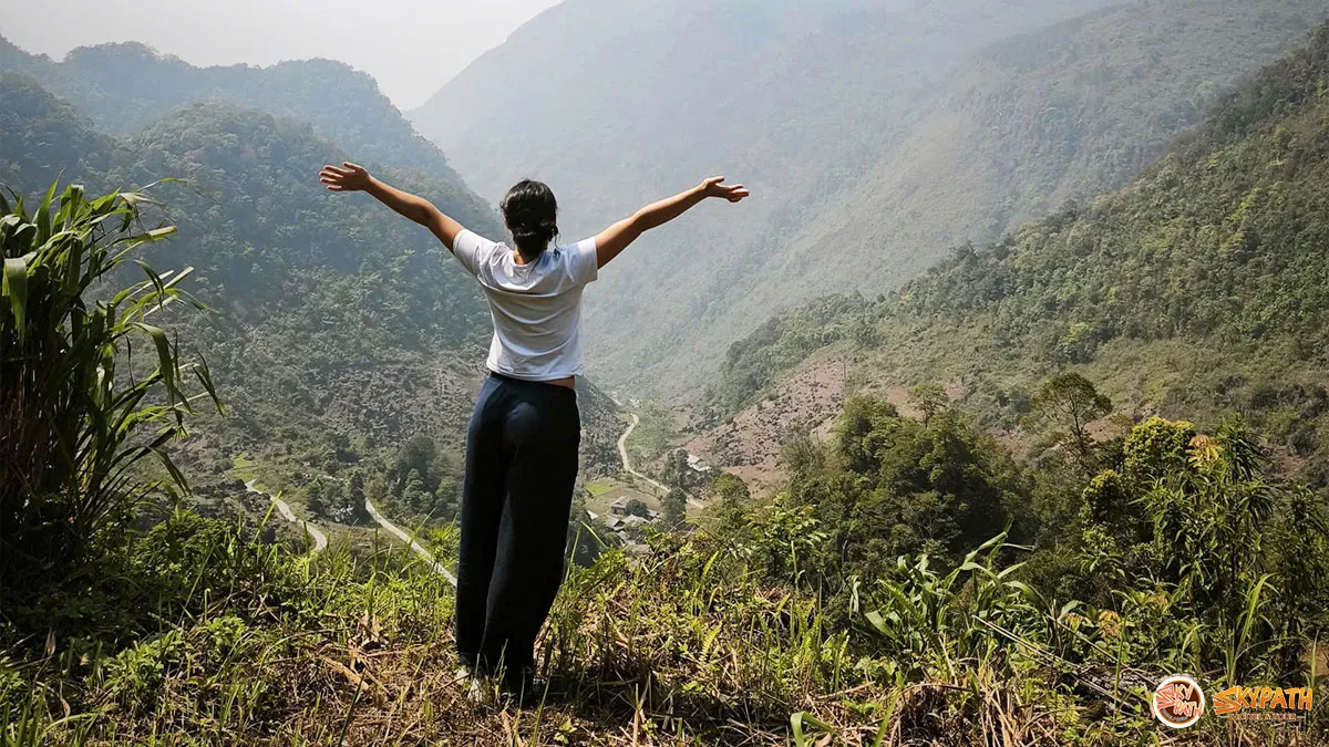 Guests riding through northern Vietnam with SkyPath