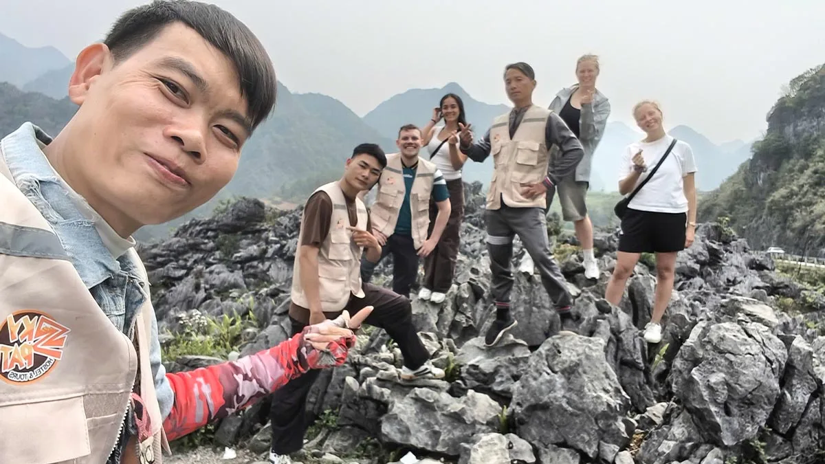 Long trousers and layered clothing for the Ha Giang Loop