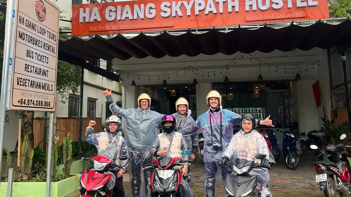 Rain jacket and waterproof gear for riding in Ha Giang