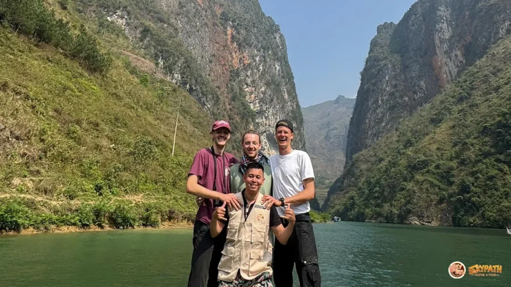 Scenic viewpoint overlooking the Ha Giang mountains