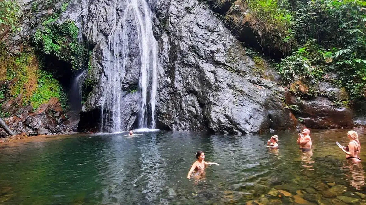 Lung Pu Waterfall on the Ha Giang Cao Bang tour