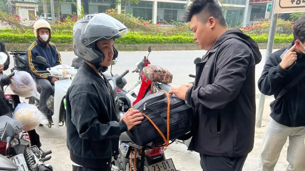 Small backpack and essentials for the Ha Giang Loop